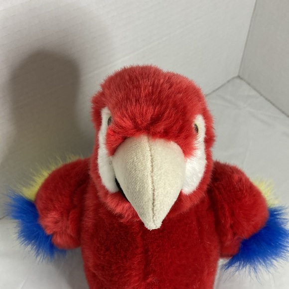 Miyoni By Aurora Macaw Parrot Plush Stuffed Animal Toy Red with Multicolors 10” - Picture 5 of 9